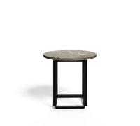 New Works Table d'appoint Florence gris du marais marble. ø 50 cm. structure noire