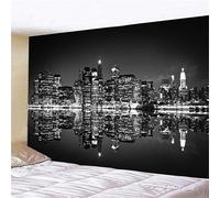 New York City Nuit Vue Tapisserie Tenture Maison Art Bohème Décoratif Tapisserie Fond Tissu Feuille Canapé Couverture 200X150cm