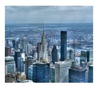 New York City, rideau imprimés vue de haut sur la ville et sur le Chrysler Building 180x160 cm, 2 parts G