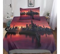 New York Housse De Couette ¿¿ Motif New York Impression D Parure De Lit Housses De Couettes En Microfibre Avec Taies D¡®Oreiller Parure De Couette Douce