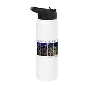 New York, New York, New York, Cityscape Pride, NYC Skyline Stainless Steel Insulated Water Bottle