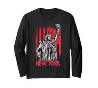 New York Statue de la Liberté NYC Retro USA Pride Manche Longue