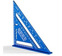 Newaner 180mm Equerre Menuisier, Aluminium Regle,épaissià 45 90 Degres,bleu | équerres de charpentier triangulaire, haute précision mesure outillage, pour charpentier, couvreur, ingénieur