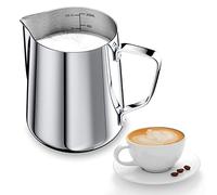 Newaner 350ml Pot à Lait 304 Inox pour Mousser Lait,avec Marque Mesure 12oz