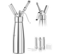 Newaner 500ml siphon chantilly, syphon à crème en aluminium avec 3 Douilles