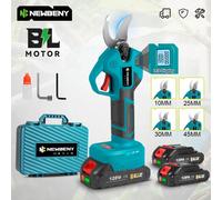 NEWBENY 30mm cisaille électrique sans brosse 4 vitesses sans fil jardin bonsaï ciseaux électriques outils électriques pour Makita batterie broche 2 Battery EU Plug