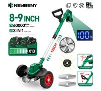 NEWBENY Tondeuse à gazon électrique sans fil 3 en 1, coupe-herbe sans fil, outil électrique pour batterie Makita 21V No Battery