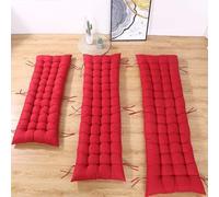 Newdvmmss Coussin de Banc rectangulaire 2 à 3 Places, pour intérieur et extérieur, épais et Doux, adapté pour Meubles de Jardin, balançoires, chaises Longues, bancs (Rouge,120 x 45 cm)