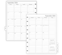 newestor Recharges pour agenda Happy Planner 2026-2027, taille classique, pages mensuelles, avril 2026 à décembre 2027, perforées à 9 disques, 17,8 x 24,6 cm