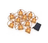 newgarden AURORA guirlande lumineuse décorative pour l'extérieur et l'intérieur Fibre de bois 10 lanternes LED chaudes 8 mètres de long. Fabriqué en Espagne