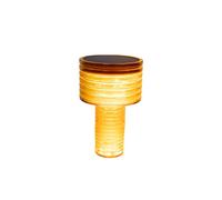 newgarden Lampe de table AMBAR avec lumière LED chaude, à énergie solaire ou à batterie rechargeable pour l'extérieur ou l'intérieur, conçue en Espagne (ambre (lumière chaude))