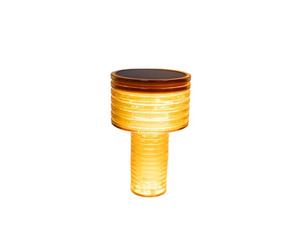 newgarden Lampe de table AMBAR avec lumière LED chaude, à énergie solaire ou à batterie rechargeable pour l'extérieur ou l'intérieur, conçue en Espagne (ambre (lumière chaude))