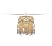 newgarden MYKONOS GARLAND Guirlande lumineuse LED décorative avec charge solaire et batterie rechargeable par USB fabriquée en cordes de Macramé