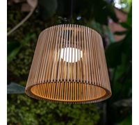 Newgarden Okinawa Suspension d'extérieur LED à batterie Bambou Okinawa, dimmable, bois clair, Bambou