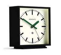 NEWGATE® Amp Horloge de Bureau | Conception carrée d’Horloge de Station | Boîtier Noir aux Mains Vertes | Style Moderne pour Bureau, Plateau, cheminée, étagère ou Table de Chevet