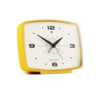NEWGATE® Brooklyn Réveil | Design rétro rectangulaire | Jaune agrume | Idéal pour la table de chevet, le bureau, l’étagère et la cheminée | Accessoire rétro de chambre et de bureau du milieu du siècle