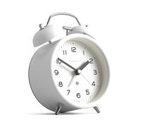 NEWGATE® Charlie Bell Echo Réveil | Interprétation Moderne de la Traditionnelle Horloge à Cloche jumelle | Blanc | des nombres faciles à Lire | Idéal pour Le Chevet ou l’étagère | Accessoire rétro