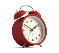 NEWGATE® Charlie Bell Echo Réveil | Interprétation Moderne de la Traditionnelle Horloge à Cloche jumelle | Rouge | des nombres faciles à Lire | Idéal pour Le Chevet ou l’étagère | Accessoire rétro