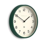 NEWGATE® Echo Number Four Horloge Murale | Horloge Ronde Moderne | 30 cm | Vert Eden | Chiffres faciles à Lire | Idéale pour la Cuisine, Le Salon ou Le Bureau