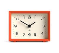 NEWGATE® Henry Horloge de Bureau | Design rectangulaire Contemporain | Orange Citrouille | des Mondes faciles à Lire | Style Moderne pour Bureau, Plateau, étagère ou Table de Chevet
