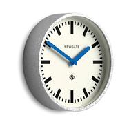NEWGATE® Luggage Horloge Murale | Horloge de Station Moderne en métal rétro | 30 cm | Boîtier métallique galvanisé Profond avec Mains Bleues | Style Vintage Contemporain pour Cuisine, Salon ou Bureau