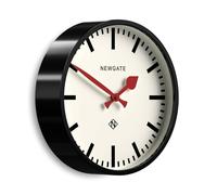 NEWGATE® Luggage Horloge Murale | Horloge de Station Moderne en métal rétro | 30 cm | Boîtier métallique Profond Noir | Style Vintage Contemporain pour Cuisine, Salon ou Bureau