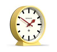 NEWGATE® M Horloge de Bureau du Chemin de Fer de Mantel | Conception Moderne d’Horloge Ronde de Gare | Jaune | Style Contemporain pour Bureau, Table, étagère ou Table de Chevet