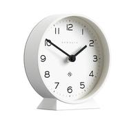 NEWGATE® M Horloge de Bureau Mantel Echo | Conception Moderne de la Ronde | Blanc | des nombres faciles à Lire | Style Contemporain pour Bureau, Table, étagère ou Table de Chevet