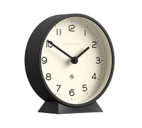 NEWGATE® M Horloge de Bureau Mantel Echo | Conception Moderne de la Ronde | Noir | des nombres faciles à Lire | Style Contemporain pour Bureau, Table, étagère ou Table de Chevet