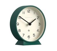 NEWGATE® M Horloge de Bureau Mantel Echo | Conception Moderne de la Ronde | Vert Éden | des nombres faciles à Lire | Style Contemporain pour Bureau, Table, étagère ou Table de Chevet