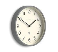 NEWGATE® Number Four Echo Horloge Murale | Horloge Ronde Moderne | 30 cm | Grey | des nombres faciles à Lire | Idéal pour la Cuisine, Le Salon ou Le Bureau