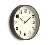 NEWGATE® Number Four Theatre Horloge Murale | Horloge Ronde Moderne | 30 cm | Bois Sombre factice | Nombres décoratifs | Idéal pour la Cuisine, Le Salon ou Le Bureau