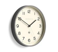 NEWGATE® Number Three Echo Horloge Murale | Horloge Ronde Moderne | 37cm | Gris Chic | des nombres faciles à Lire | Idéal pour la Cuisine, Le Salon ou Le Bureau