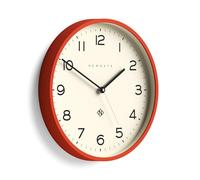 NEWGATE® Number Three Echo Horloge Murale | Horloge Ronde Moderne | 37cm | Orange Citrouille | des nombres faciles à Lire | Idéal pour la Cuisine, Le Salon ou Le Bureau