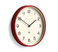 NEWGATE® Number Three Echo Horloge Murale | Horloge Ronde Moderne | 37cm | Rouge | des nombres faciles à Lire | Idéal pour la Cuisine, Le Salon ou Le Bureau