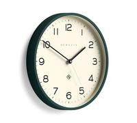 NEWGATE® Number Three Echo Horloge Murale | Horloge Ronde Moderne | 37cm | Vert Éden | des nombres faciles à Lire | Idéal pour la Cuisine, Le Salon ou Le Bureau