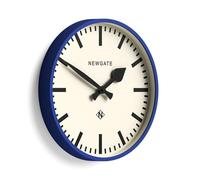 NEWGATE® Number Three Railway Horloge Murale | Horloge de Gare Moderne inspirée du rétro | 37cm | Bleu | Cadran de marqueurs | Style du Milieu du siècle pour Cuisine, Salon ou Bureau