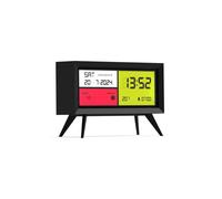 NEWGATE® Supergenius Réveil LCD Moderne - Horloge de Chevet - Horloge de Bureau - Réveil Numérique - Noir