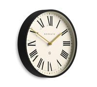 NEWGATE® Universal Horloge Murale | Grande Horloge Classique Moderne | 43 cm | Boîtier en métal Noir Mat Profond | Chiffres Romains | Style Classique pour Cuisine, Salon ou Bureau