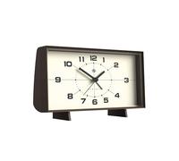 NEWGATE® Wideboy Réveil | Design rétro rectangulaire | Marron Moka | Cadran du Milieu du siècle | Idéal pour Le Chevet, Le Bureau, la cheminée ou l’étagère | Accessoire rétro pour Chambre et Bureau