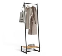 Newlux - Portant a Vetement Résistants jusqu'à 24 kg Hangy One 20 avec Étagère à Chaussures. Penderie vetement Métalliques avec une Grande Stabilité | Montage Facile | 50 x 40 x 160 cm | Noir