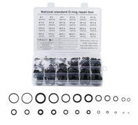 Newoutset 400 Pcs Joints Toriques, 24 Tailles, Caoutchouc | Kit d'assortiment de joints toriques en caoutchouc pour tuyaux isolés, joints électriques et plomberie. Universel.