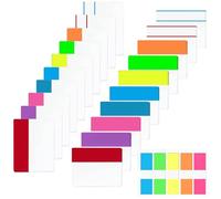 Newplenty 500 Pièces Marque Page Adhesif, 10 Styles Autocollantes D'index Inscriptible Sticky Tabs pour Marqueur de Page D'école de Bureau Marqueur Adhésif
