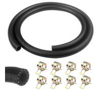 Newpop 1 Mètre durite essence, 8mm Diamètre Intérieur durite gasoil, tuyau essence avec 8pcs colliers de serrage, Tuyau de Carburant pour Camion, Voiture, Tracteur ou Petit Moteur