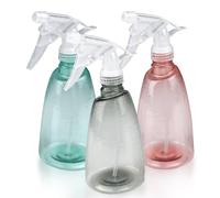 Newpop 3 Pièces Vaporisateur Vide 500 ml,Rechargeable Gâchette en Plastique | Flacon Pulvérisateur, 2 Pulvérisation Modes Transparent Spray Bouteilles, pour Nettoyage, Plante, Cheveux, Jardin