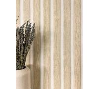 Newroom Papier Peint Intissé Beige Imitation Panneaux Bois Salon Chambre | Fini mat, relief 3D, veinage réaliste, texture lin, style scandinave, décoration murale, revêtement mural, séjour bureau