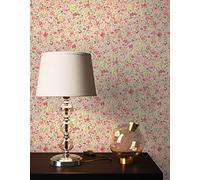 Newroom Papier Peint Intissé Fleurs Beige Chambre Campagne | Motif fleuri dense, ton crème rosé jaune vert, style vintage romantique, papier peint salon, décoration murale