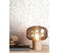 Newroom Papier Peint Intissé Floral Beige Brillant Chambre Salon | Motif à rameaux et ombelles, nuance crème chaleureuse, style campagne chic, pour entrée, bureau et salle à manger