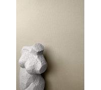 Newroom papier peint intissé taupe uni aspect lin salon chambre | beige sable chaud aux reflets satinés, fine texture tissée, élégance naturelle, couloir entrée séjour