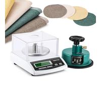 NEWTRY - Balance électronique de tissu GSM 100 g/0,001 g avec un disque de 2 mm pour tissu et papier non tissé (100 g/0,001 g + échantillon)